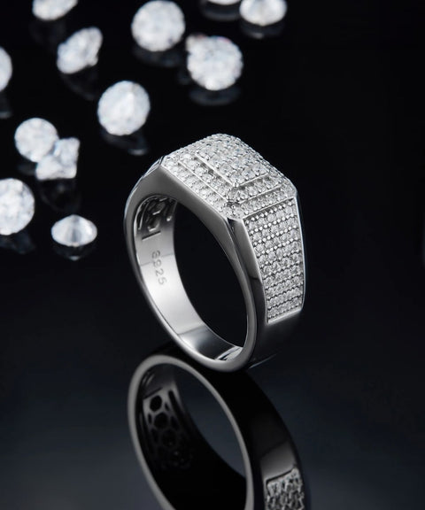 Moissanit Männer Ring Devour - Gold