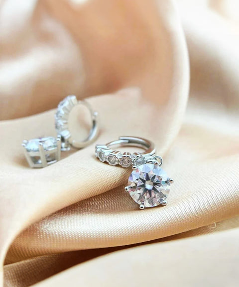 Kolczyki z moissanitem Allure