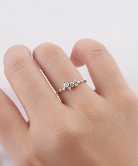 Pierścionek Moissanit Sienna - Złoto