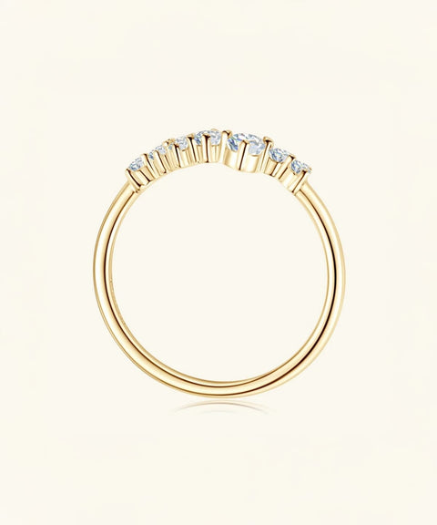 Pierścionek Moissanit Sienna - Złoto