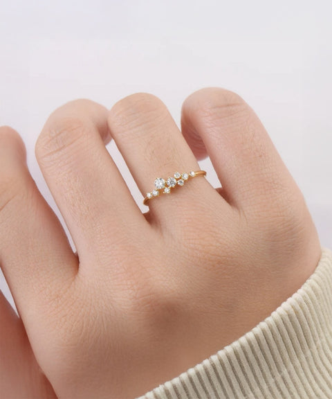 Pierścionek Moissanit Sienna - Złoto